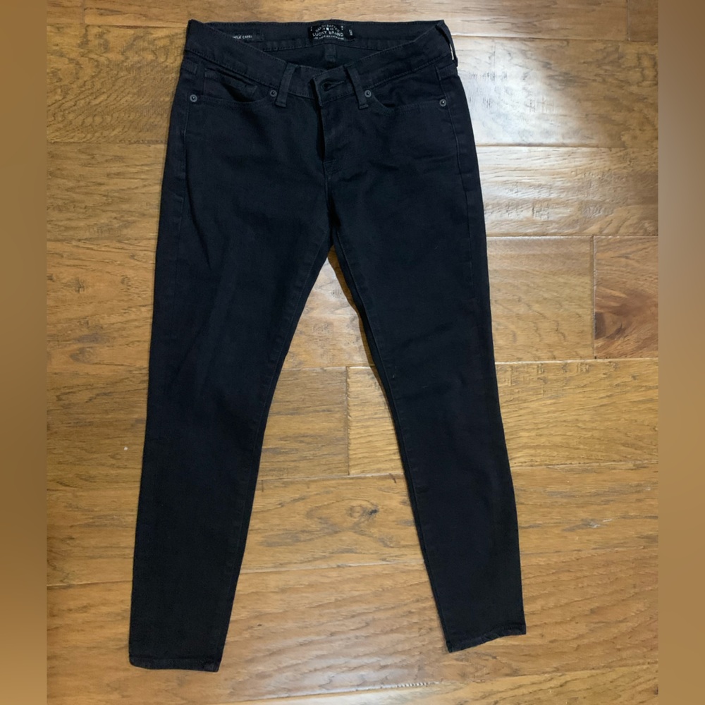 Lucky black jeans size 4 Charlie capri